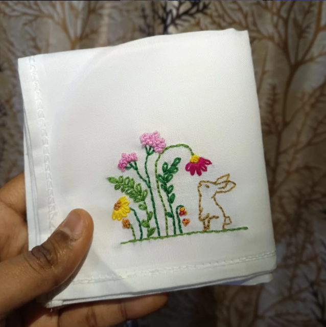 Spring Garden Collection - Delicate wildflowers with a playful rabbit design